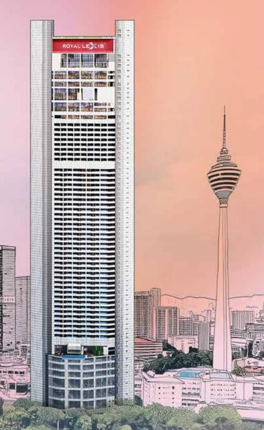 Royal Lexis KLCC tower elevation