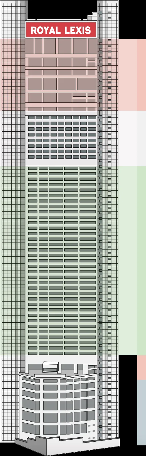 Royal Lexis KLCC tower elevation
